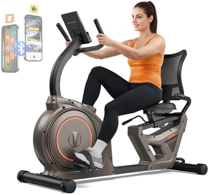Smart Recumbent Exercise Bike, 400lbs - Product image